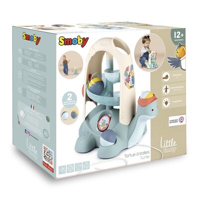 Smoby Little Źółw do ciągnięcia ze zjeżdżalnią piłeczek