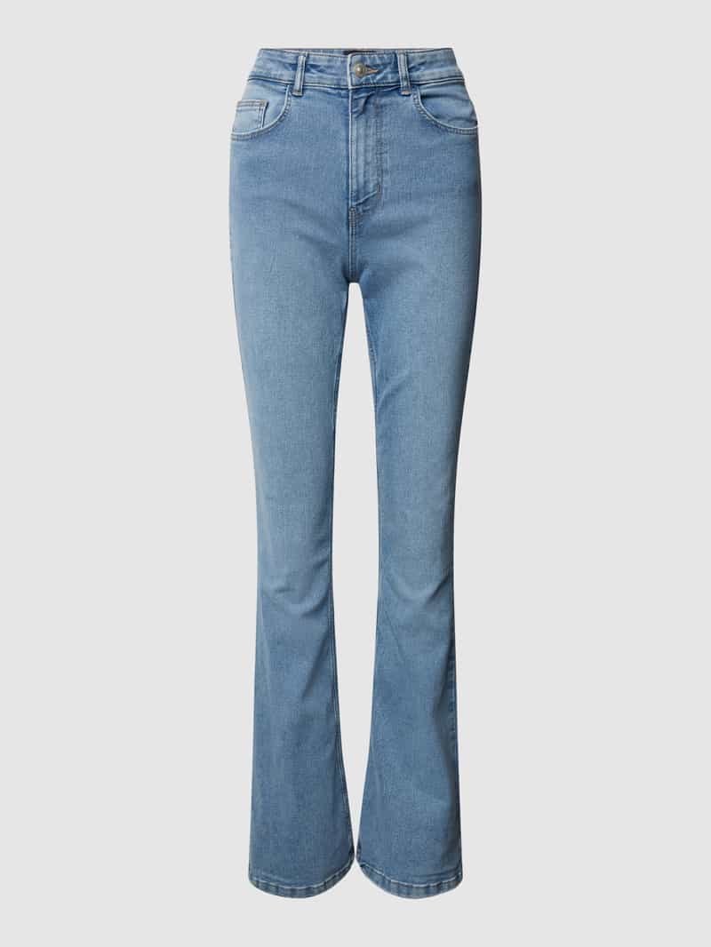 Jeansy o rozkloszowanym kroju z wpuszczanymi kieszeniami model ‘PEGGY’