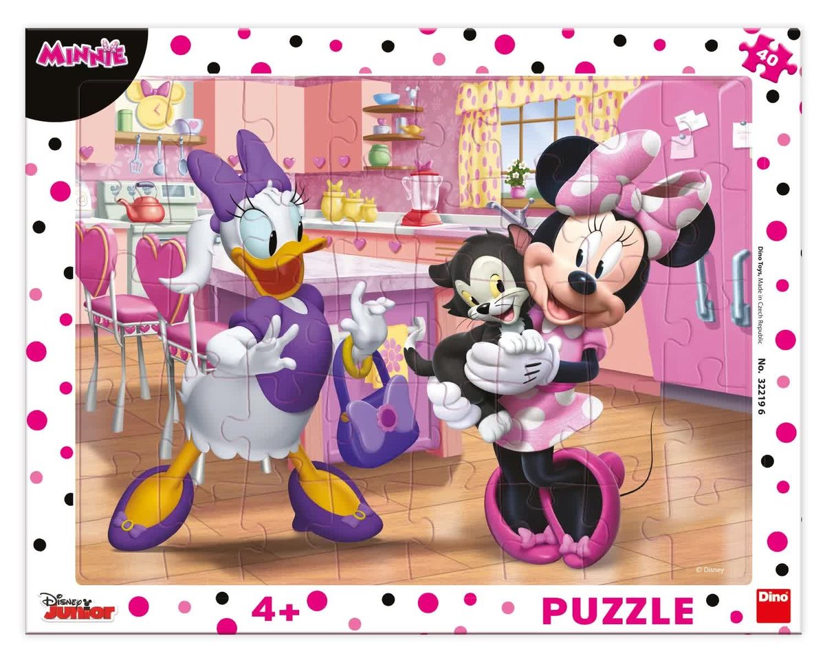 Puzzle ramkowe układanka 40 elementów idealna na prezent Myszka Minnie Daisy Disney Oryginalne
