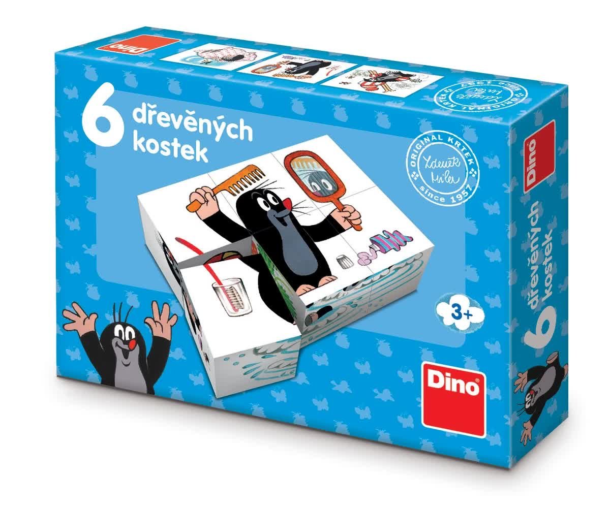 Krecik i Przyjaciele Klocki obrazkowe 6 drewniane czeski producent dla dzieci w wieku 3+ oryginalne licencyjne