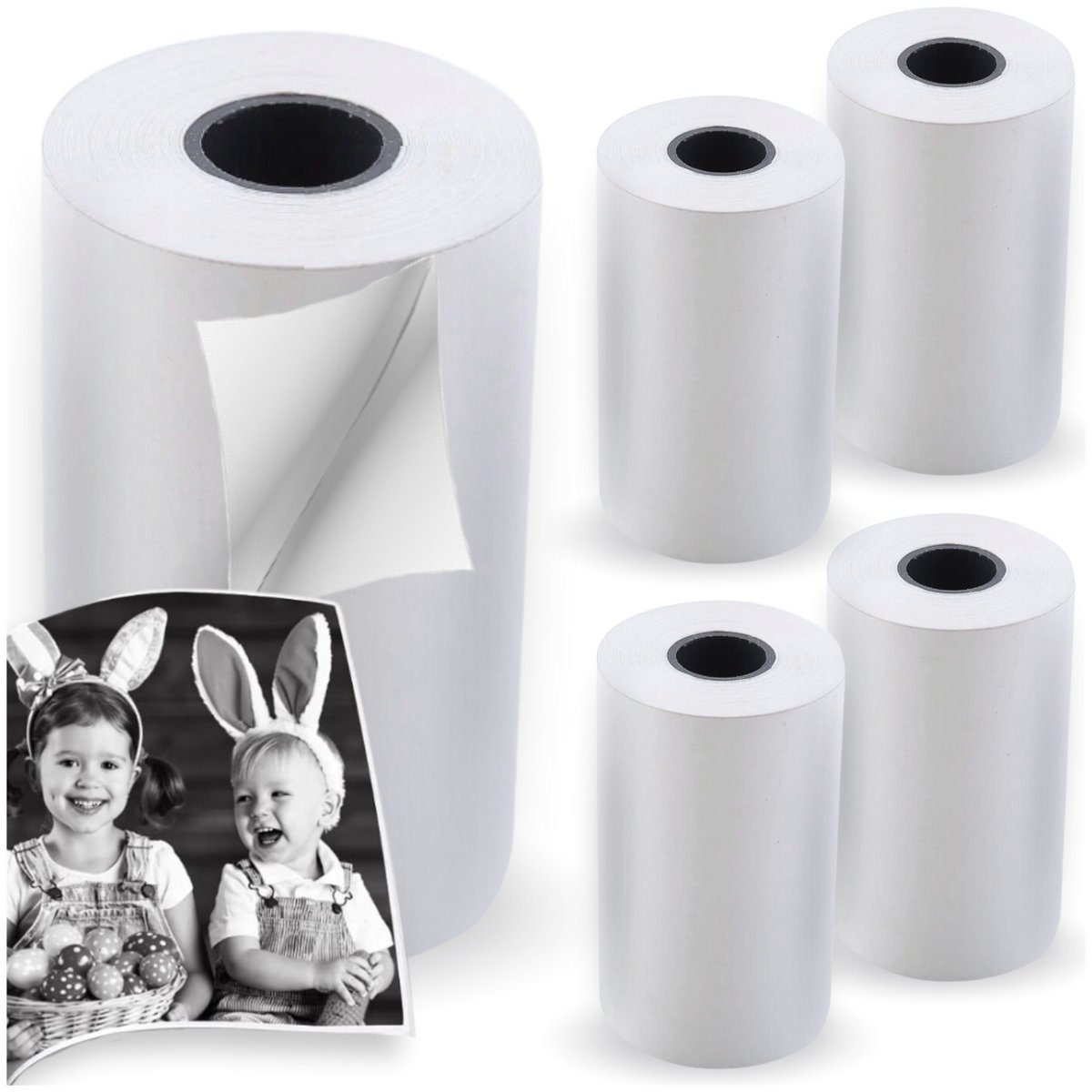 papier termiczny samoprzylepny do drukarki drukuś 5 rolek