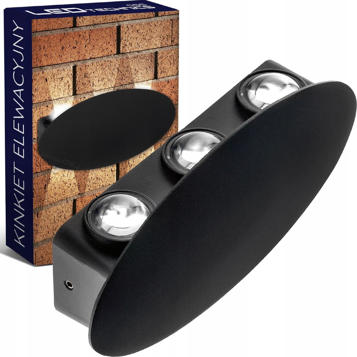 Lampa ścienna elewacyjna LED 6W 540lm Kinkiet zewnętrzny ogrodowy