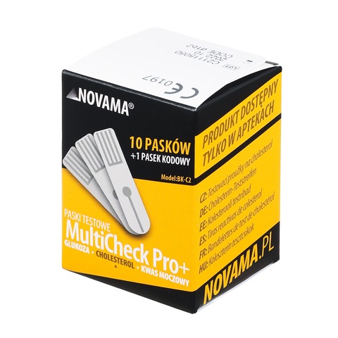Novama MULTICHECK PRO+ paski testowe na cholesterol 10szt