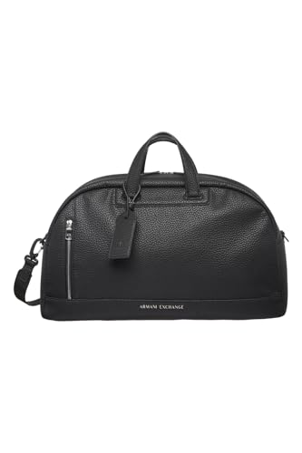 Armani Exchange Męska torba Pebble Armani Bag Duffle, czarna, czarny, jeden rozmiar