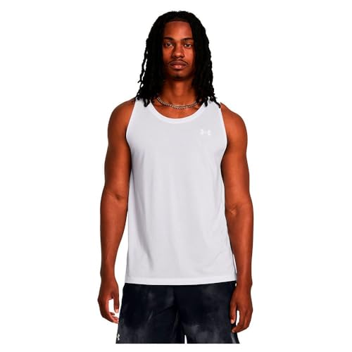 Under Armour Launch Singlet, biały/odblaskowy, LG
