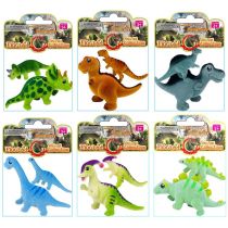 Dinozaury flokowane mama i dziecko MIX
