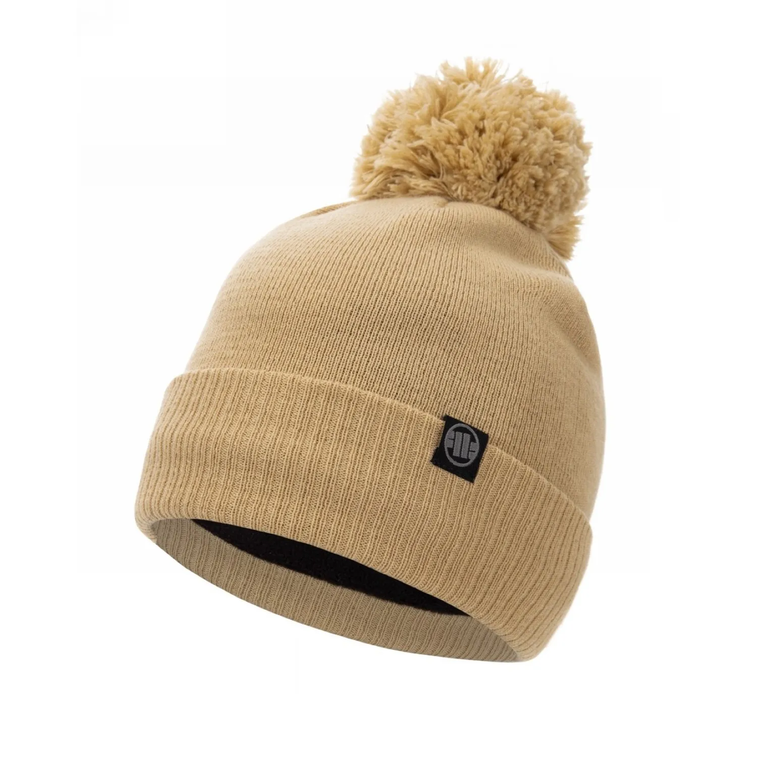Czapka zimowa Pit Bull Bubble Small Logo II - Piaskowa RATY 0% | PayPo | GRATIS WYSYŁKA | ZWROT DO 100 DNI