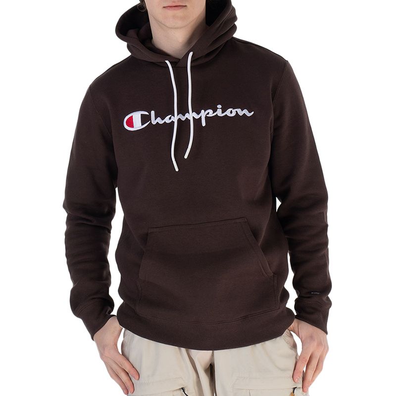 Bluza Champion Embroidered Script Logo Hoodie 219203-MS548 - brązowa
