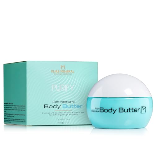 Pure Mineral - Intensywne Masło do ciała shea - Głębokie nawilżenie, Minerały z Morza Martwego - Wszystkie typy skóry - Bez silikonów, siarczanów, parabenów - 250ml