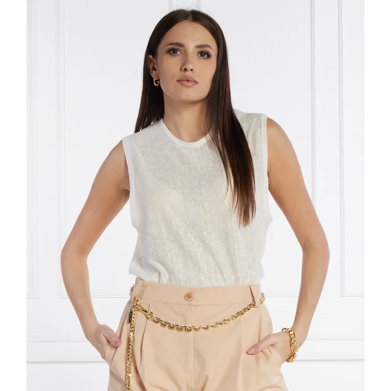 Pinko Lniany top TARA | Relaxed fit