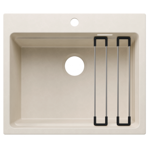 BLANCO 527748 Zlewozmywak ETAGON 6 Silgranit delikatny biały, szyny, bez armatury przelewowo-odpływowej