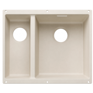 BLANCO 527812 Komora podwieszana SUBLINE 340/160-U Silgranit delikatny biały prawa, bez armatury przelewowo-odpływowej