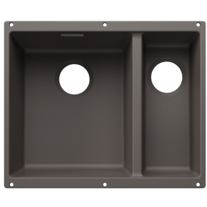 BLANCO 527819 Komora podwieszana SUBLINE 340/160-U Silgranit wulkaniczny szary lewa, bez armatury przelewowo-odpływowej