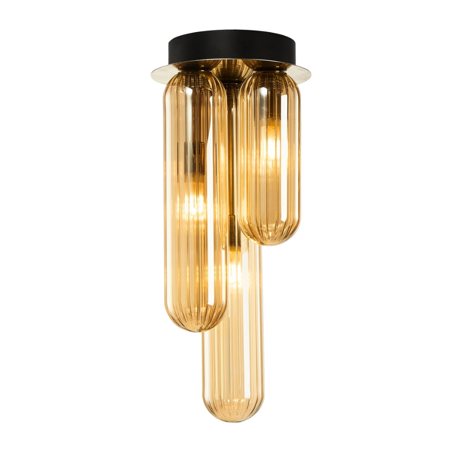 Złota lampa sufitowa 3X K394 L3-N72