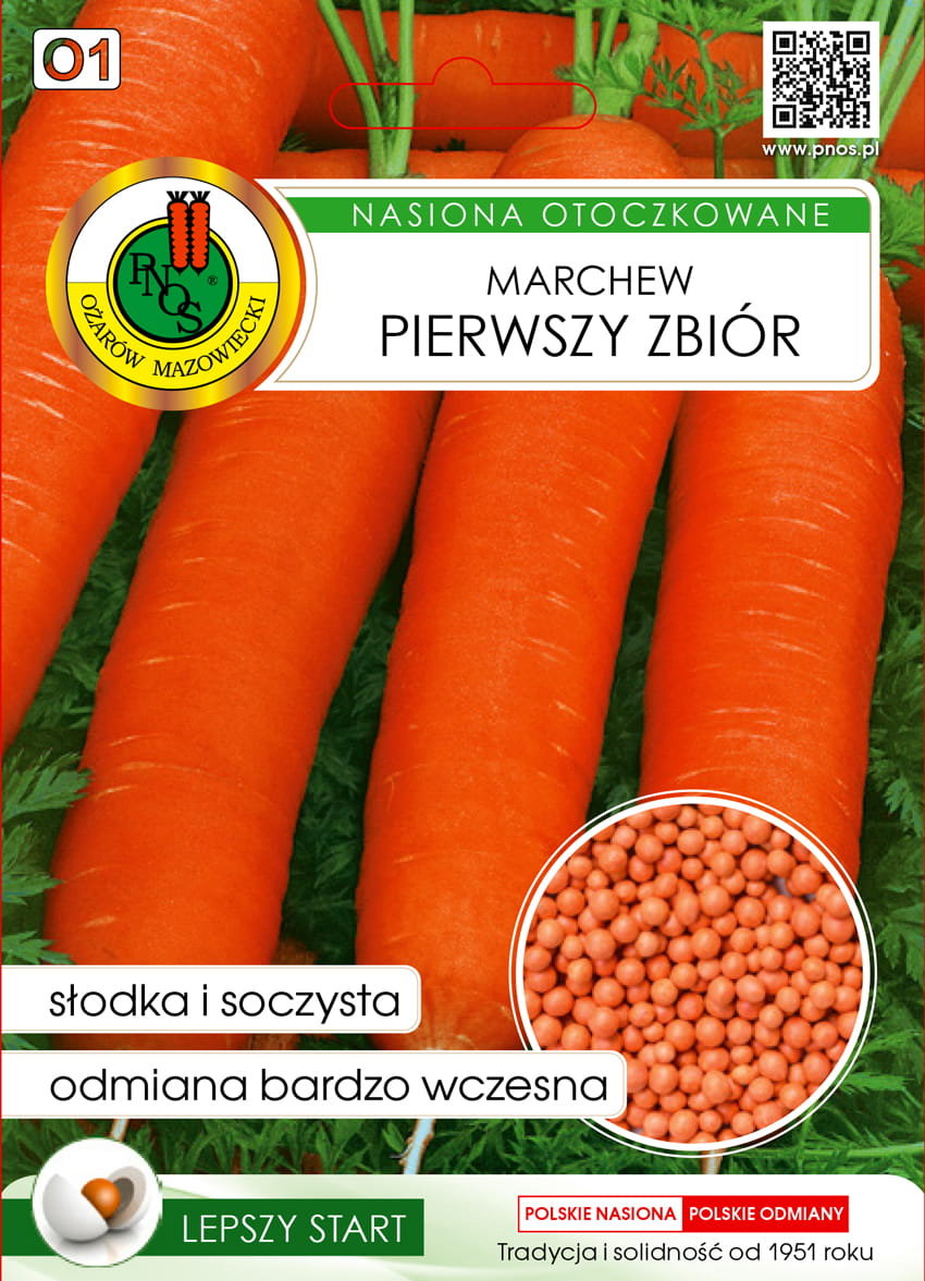 Marchew jadalna Pierwszy Zbiór 300z OT.