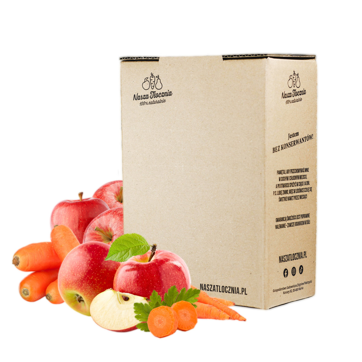 Sok Tłoczony 100% JABŁKO MARCHEW Marchewka NFC 5L