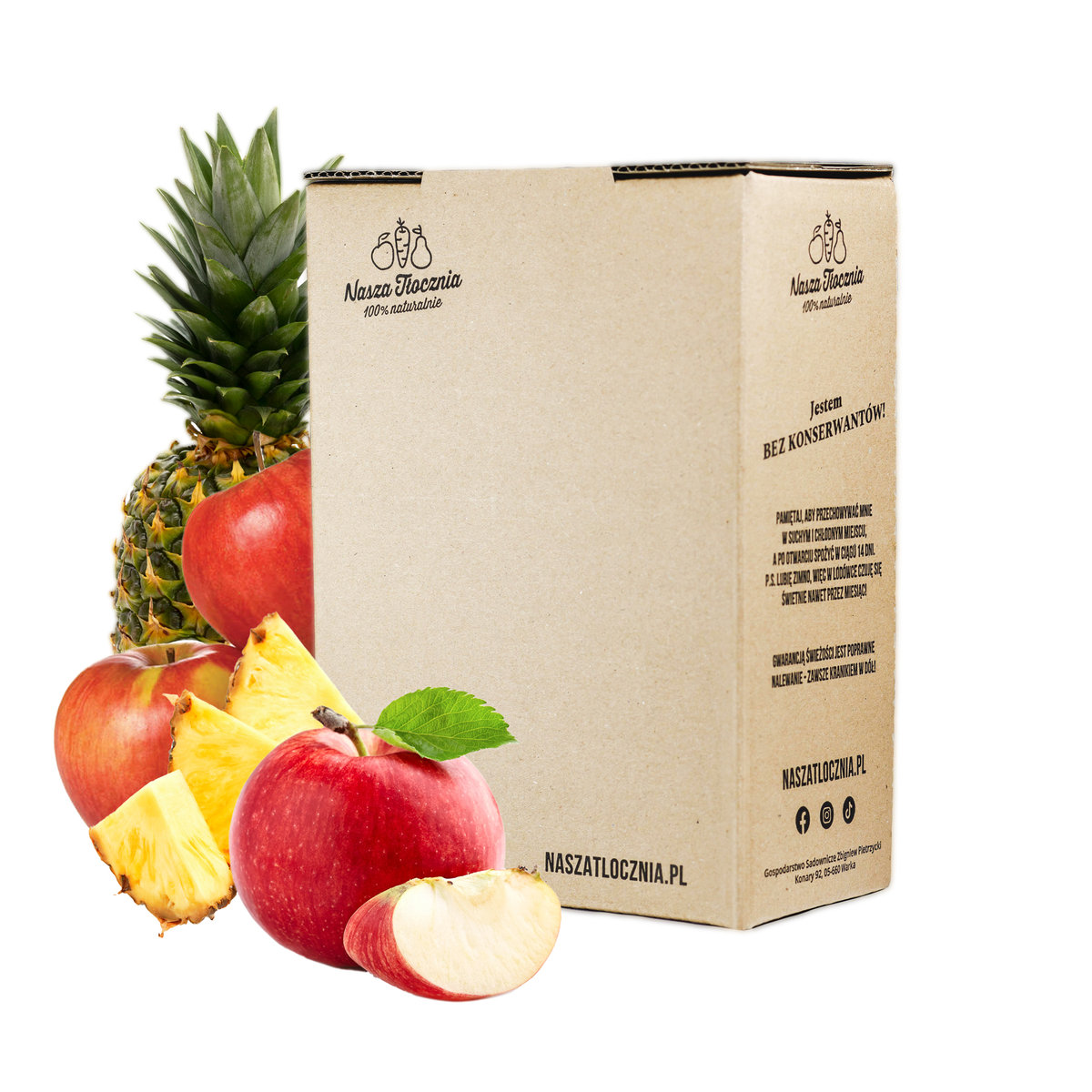 Sok 100% JABŁKO ANANAS Ananasowy NFC 5L