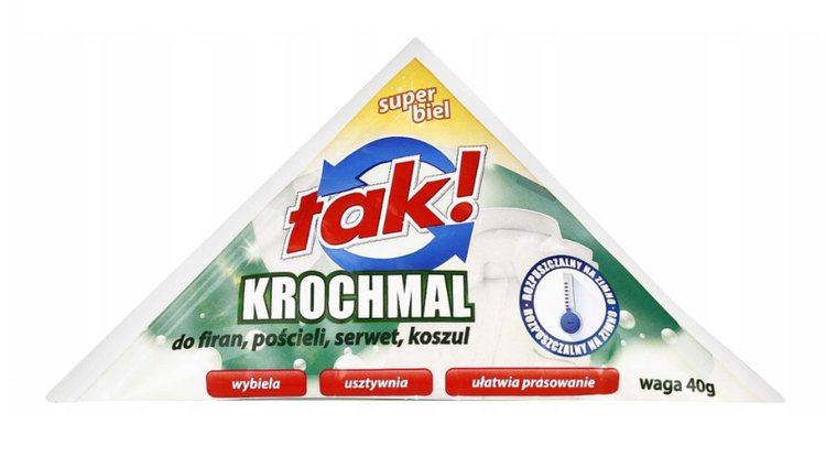 Krochmal do firan, pościeli, serwet i koszul, tak! 40 g