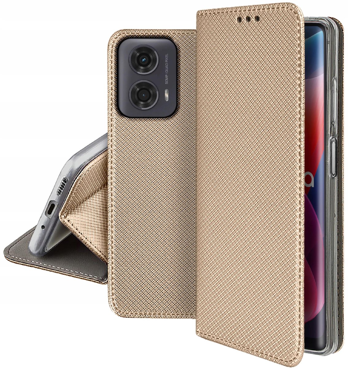 Etui do Motorola Moto G24 |G24 POWER |G04 SMART MAGNET CASE PORTFEL + SZKŁO