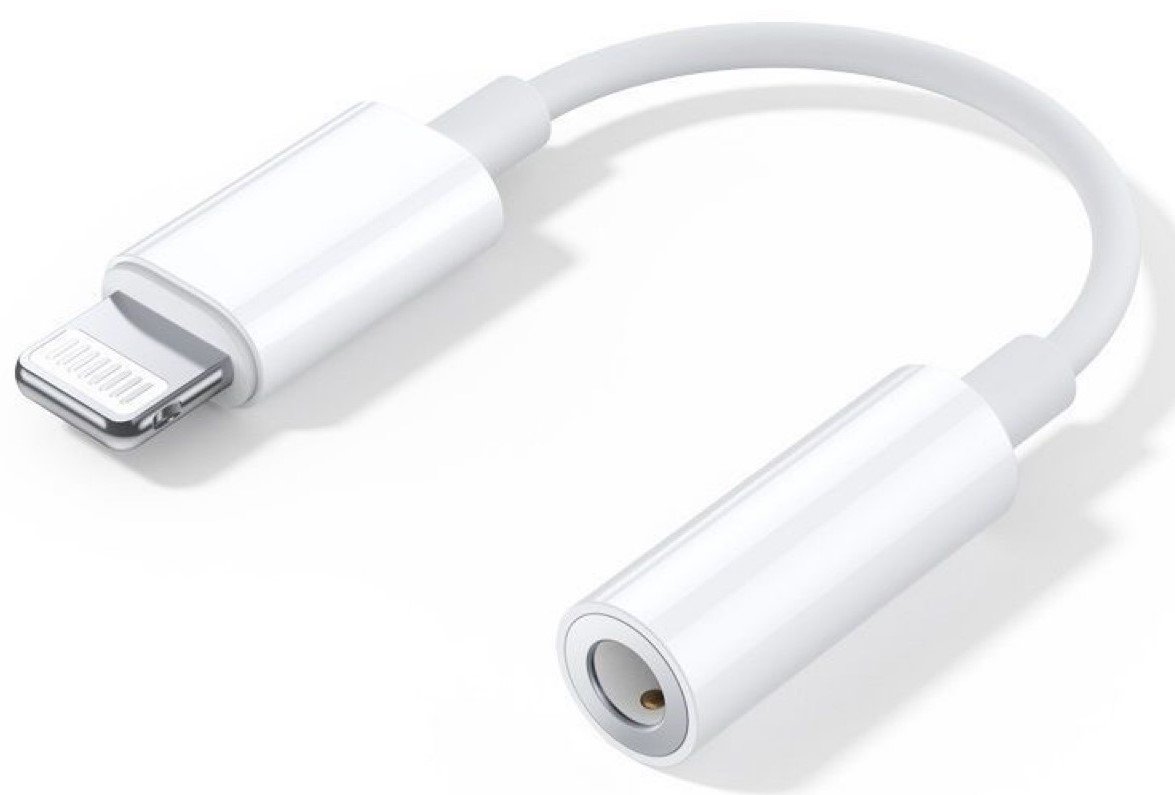 Adapter Lightning / 3.5mm Jack krótki kabel przejściówka iPhone iPad iPod