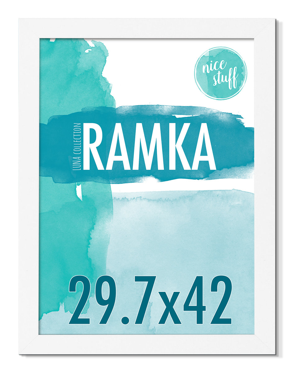 Ramka na zdjęcia 29,7x42 A3 ramka 29,7x42 ramki na zdjęcie biała MDF foto rama