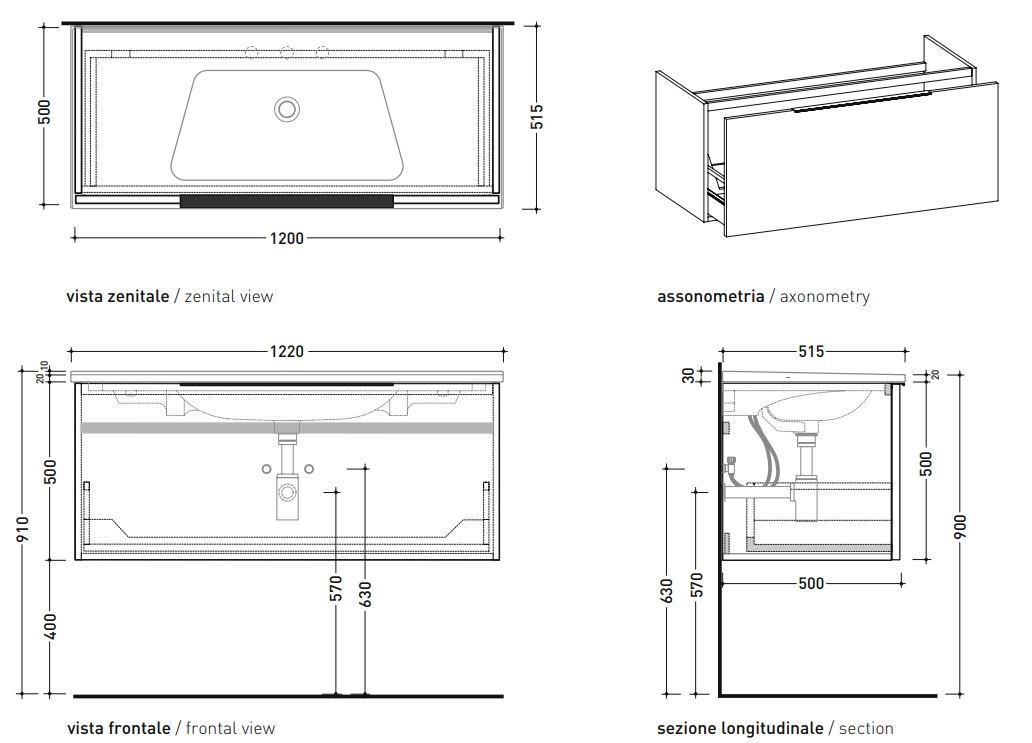 Flaminia Bloom Szafka podumywalkowa 120x50x50 cm kolor do wyboru BBX945 - odbiór osobisty: Kraków, Warszawa