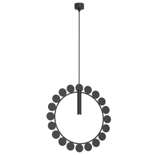 No. O lampa wisząca 1xG9 czarna 5060