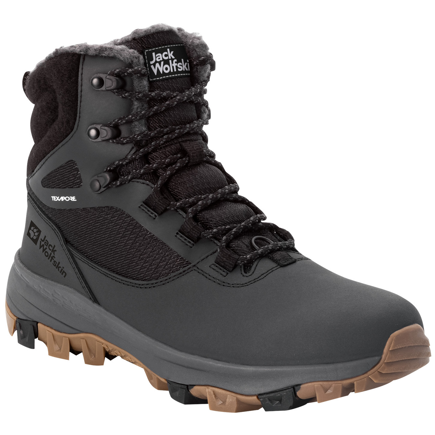 Męskie buty zimowe Jack Wolfskin Everquest Texapore High M 2022 Rozmiar butów (UE): 44,5 / Kolor: czarny