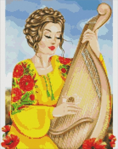 Ideyka Diamentowa mozaika - Graj, moja banduro 40x50cm