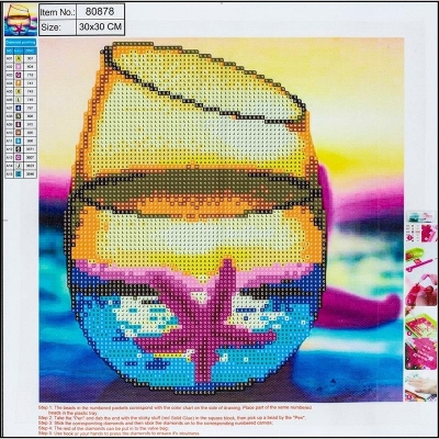 Centrum Diamentowa mozaika 5D - Starfish 30x30cm