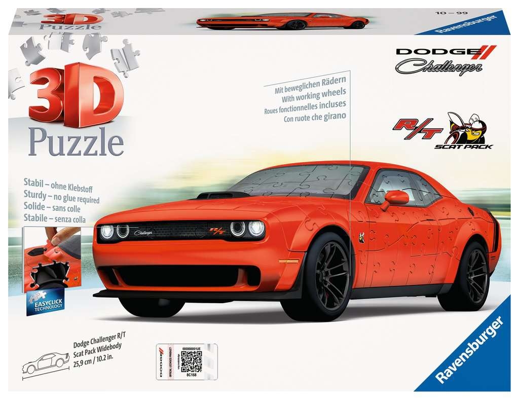 Puzzle 3D Pojazdy: Dodge Challenger R/T Scat Pack Widebody (11284). Wiek: 10+