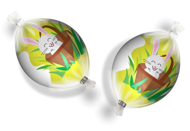 Osłonka z nadrukiem Pisanki Wielkanocne fi40/63- 30 m - wzór Nr 4