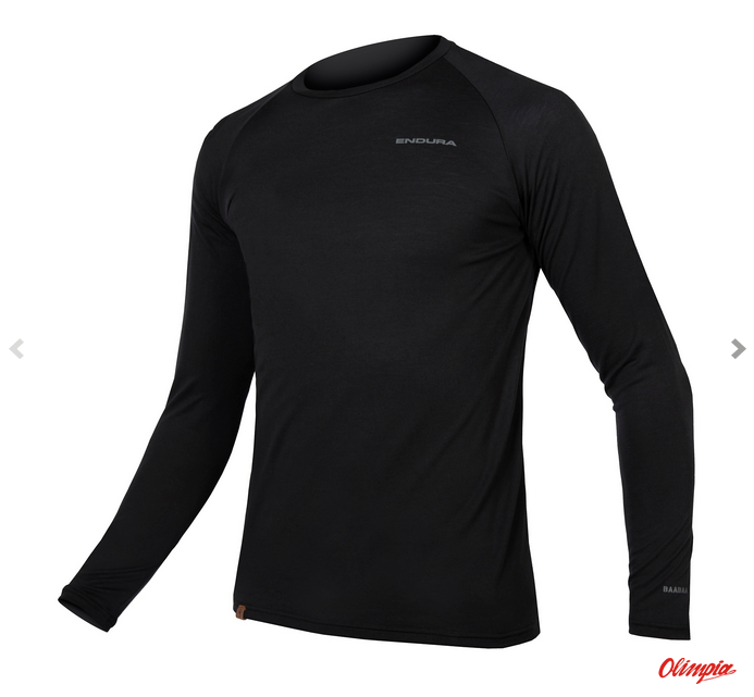 Bielizna rowerowa Endura Baabaa Merino Wełniana Black