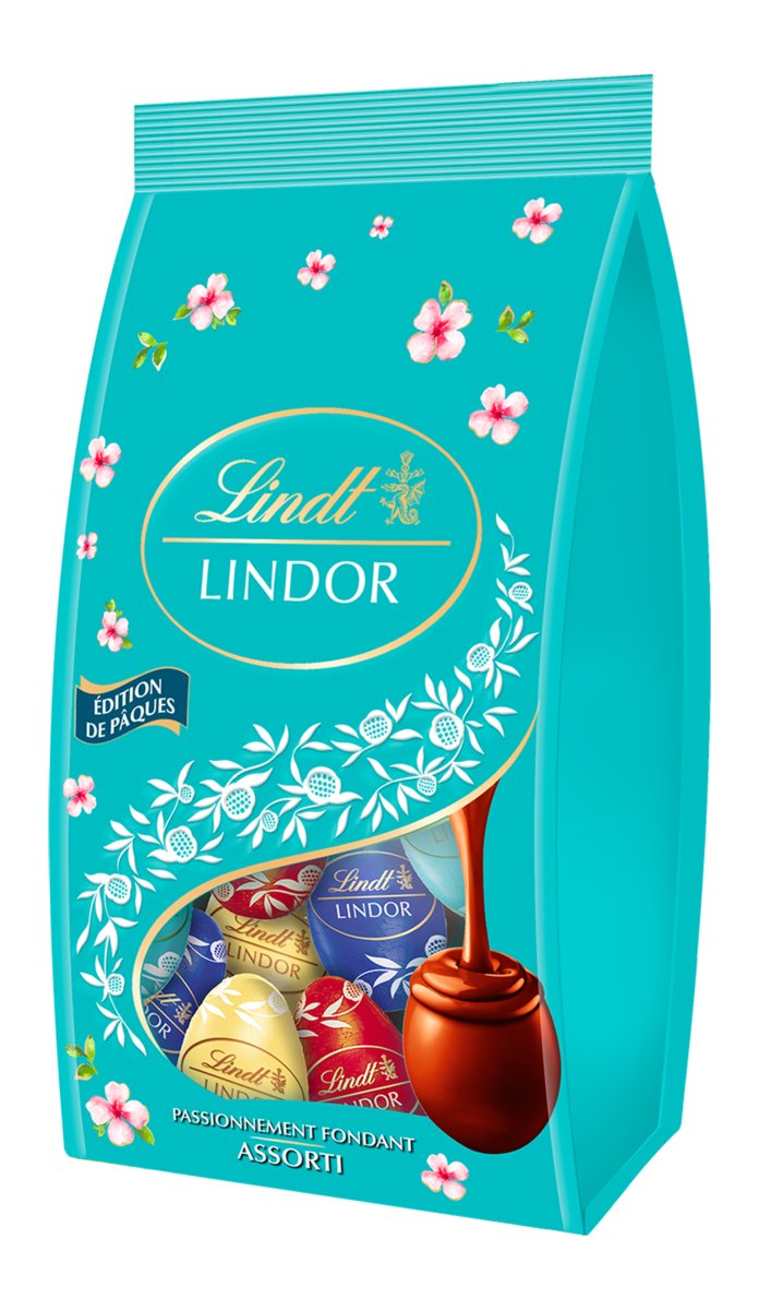 Lindt Lindor Praliny z czekolady mlecznej deserowej i białej z nadzieniem 180 g