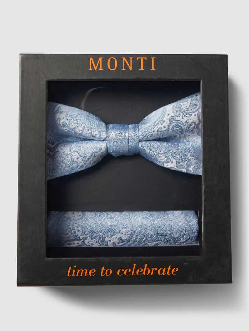 Mucha i poszetka z jedwabiu w zestawie