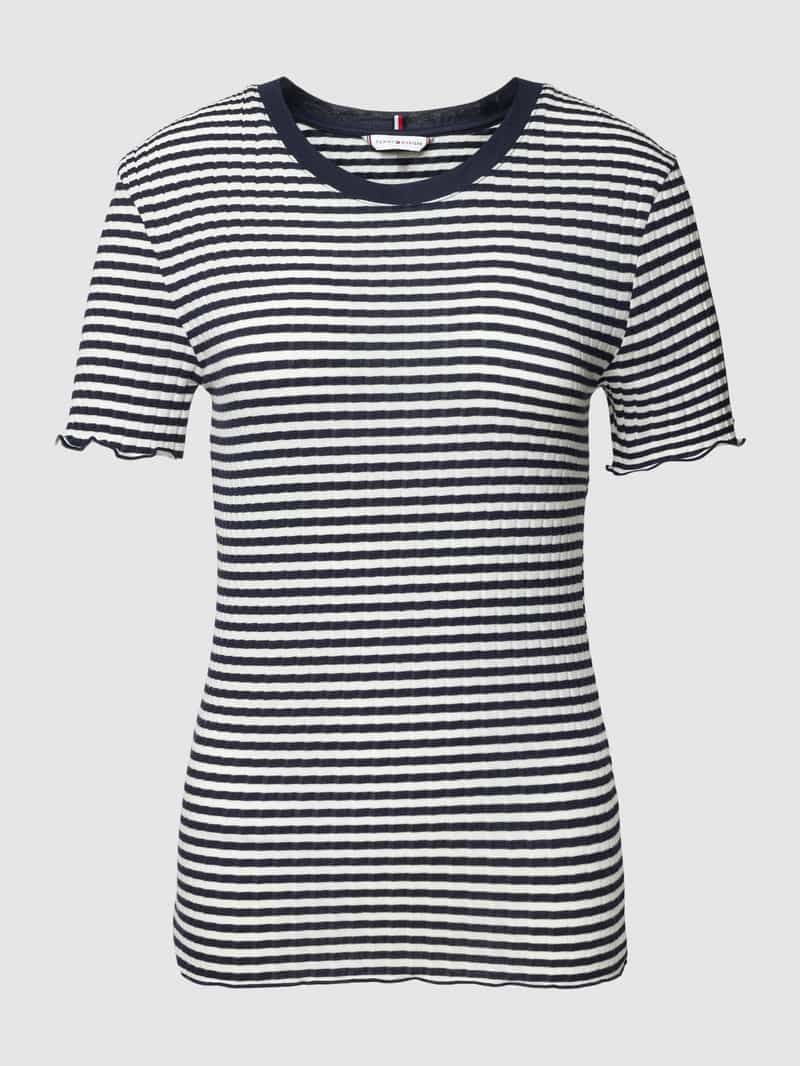 T-shirt o kroju slim fit z wzorem w paski