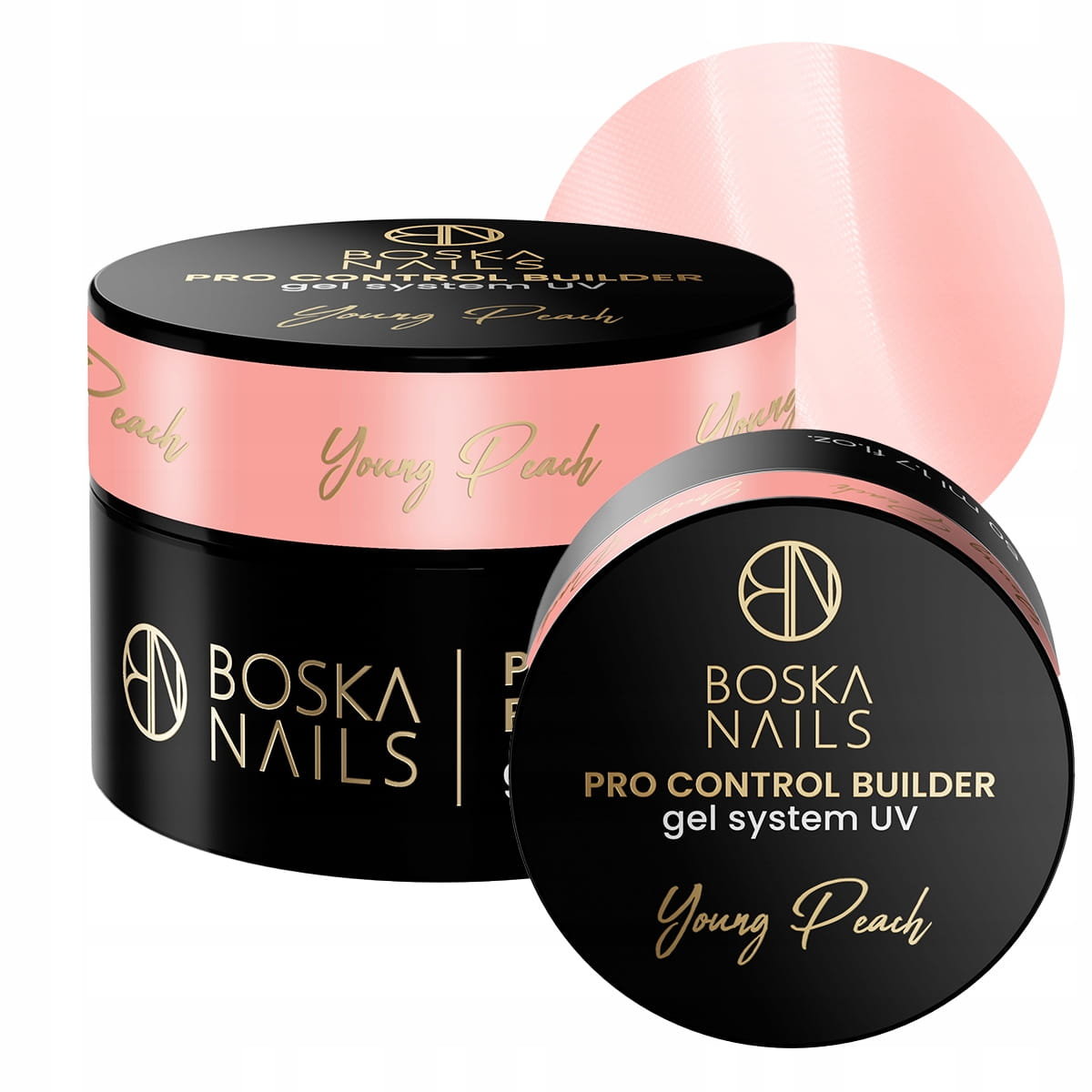 Boska Nails, Pro Control Builder Young Peach, Budujący Żel UV Do Paznokci, 15ml