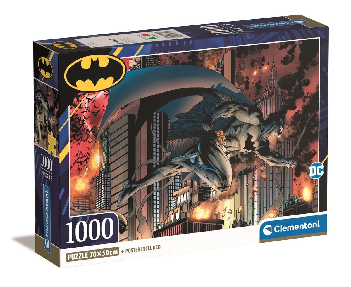 Clementoni, Puzzle, Compact Box, Batman, 1000 el.