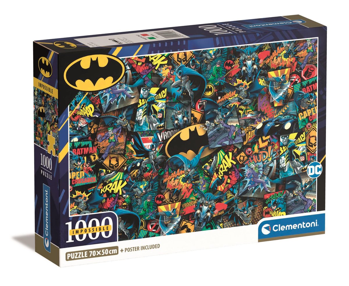 Clementoni, Puzzle, Compact Box, Batman, 1000 el.