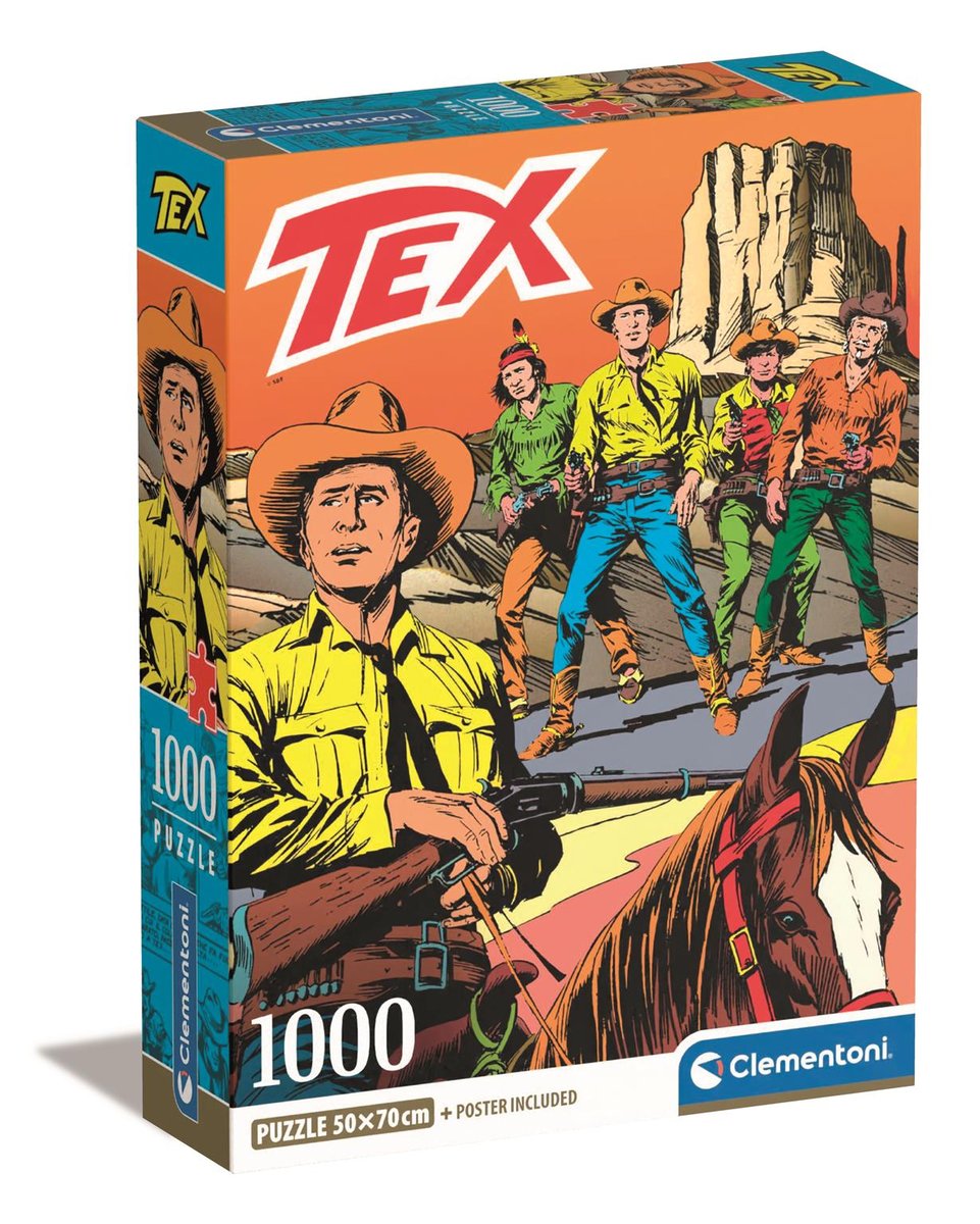 Clementoni, Puzzle, Compact Box, Tex, 1000 el.