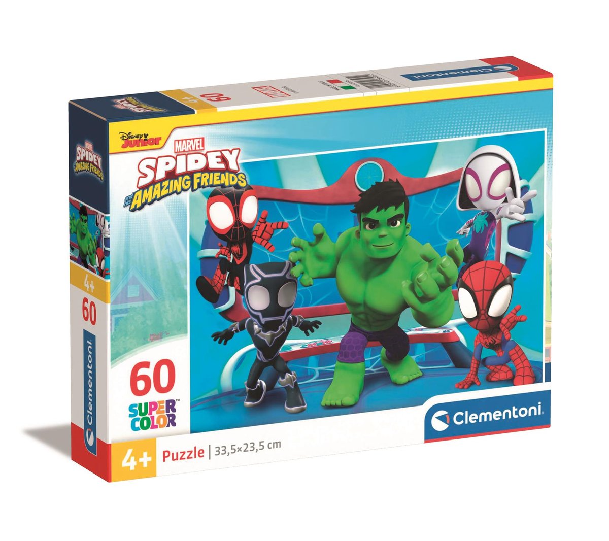 Clementoni, Puzzle, Super Kolor, Spidey and His Amazing Friends, 60 el.