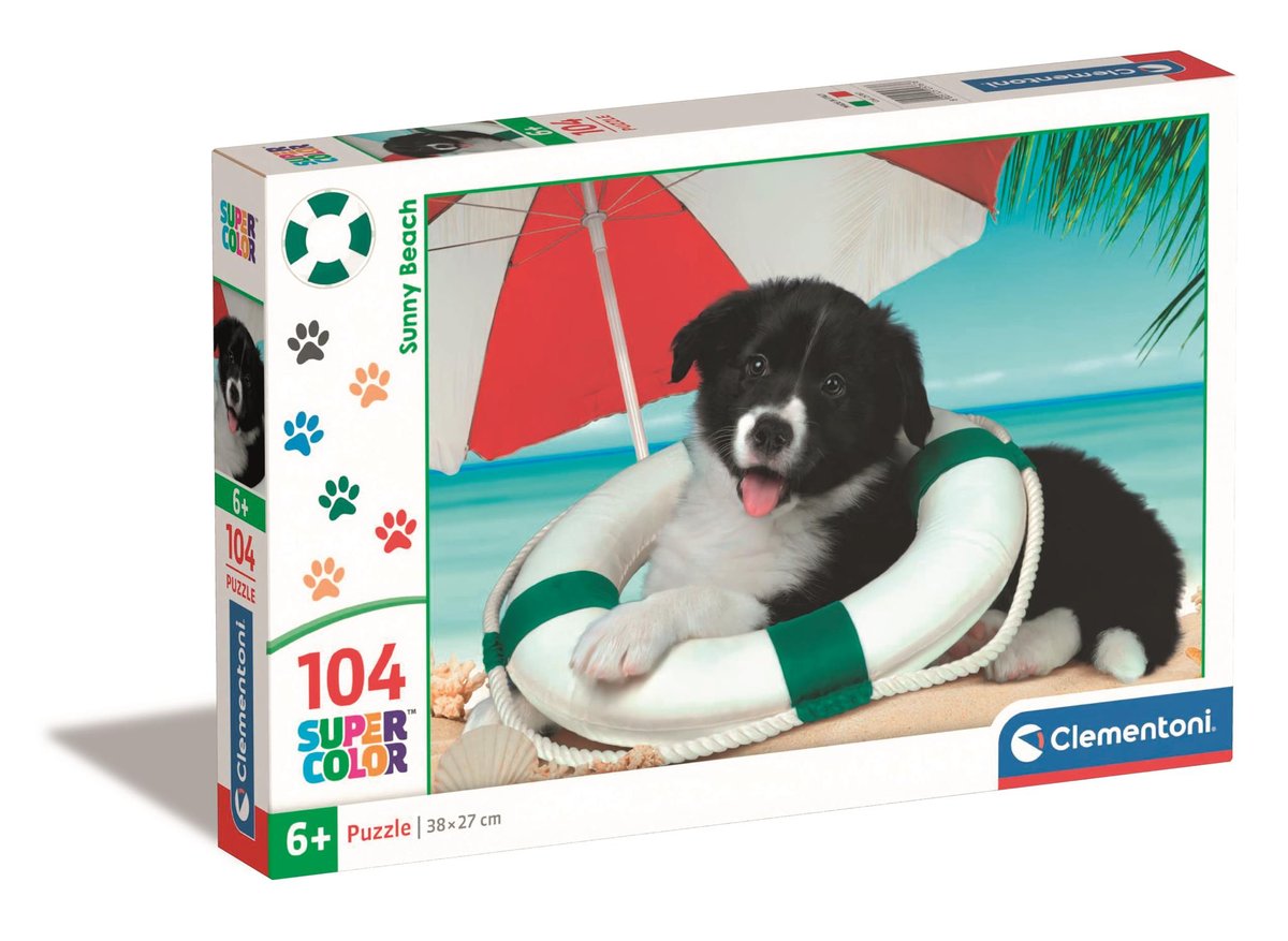 Clementoni, Puzzle, Super Kolor, Sunny Beach, 104 el.