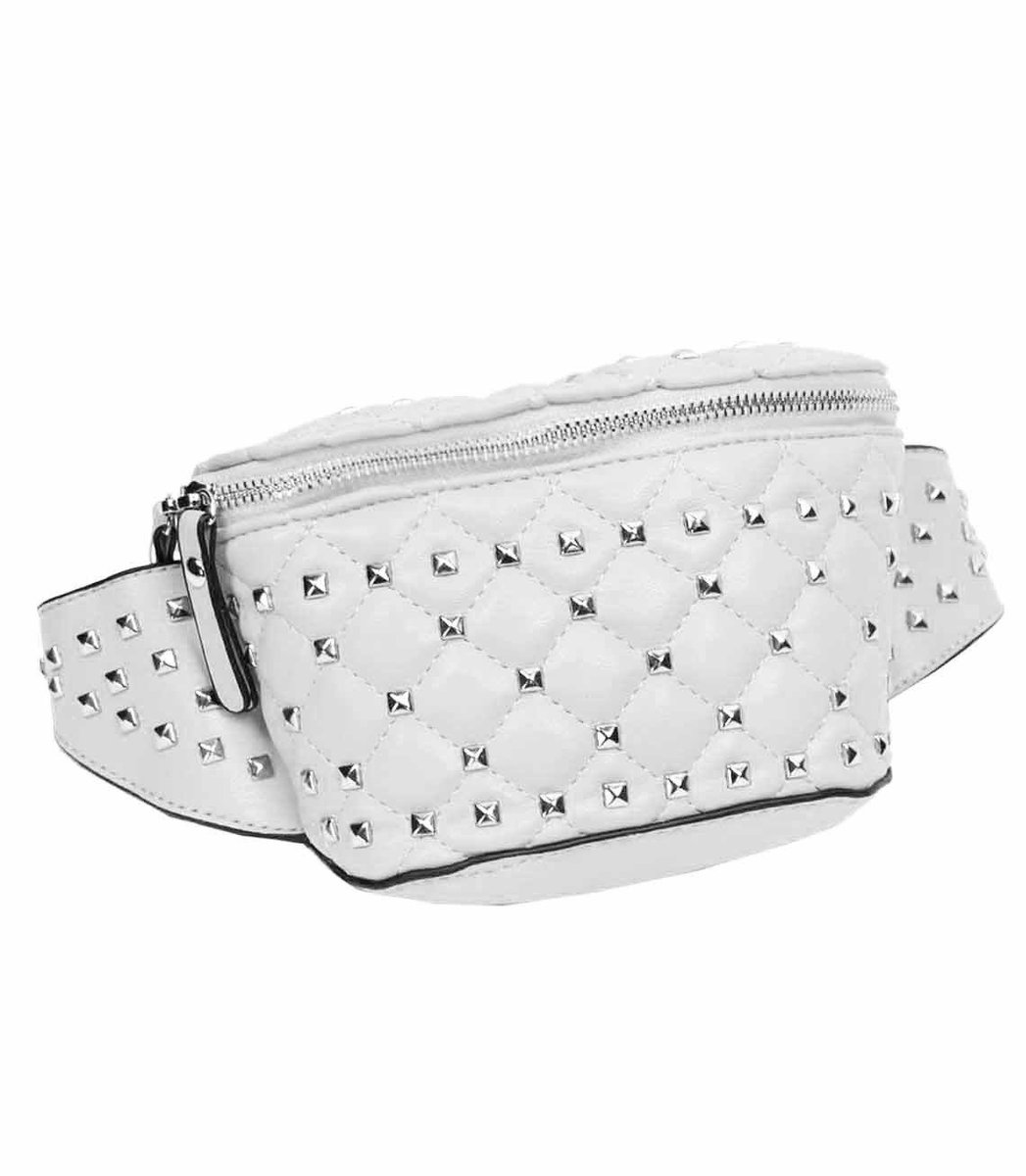 Nerka chanelka biodrówka pikowana ćwieki stylowa