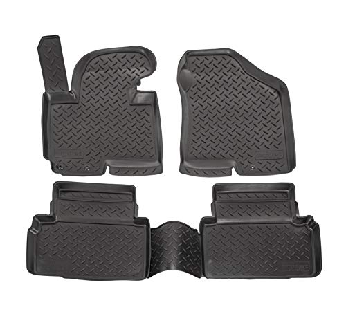 J&J AUTOMOTIVE | Gumowe dywaniki samochodowe 3D kompatybilne z Ix35 2010-2015, indywidualne dopasowanie z wysoką krawędzią ok. 4-5 cm, na każdą pogodę, 4-częściowe, jakość premium