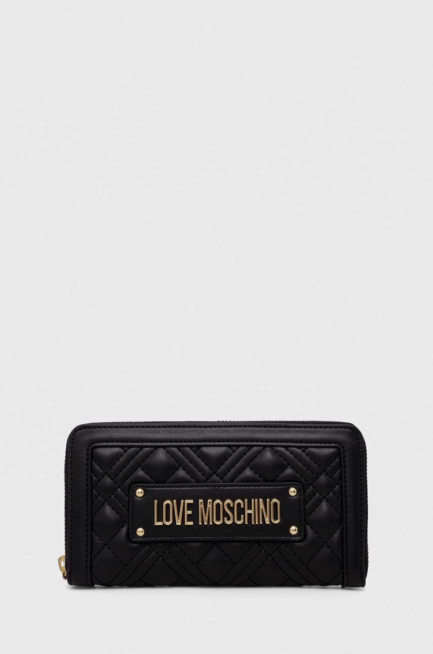 Love Moschino portfel damski kolor czarny