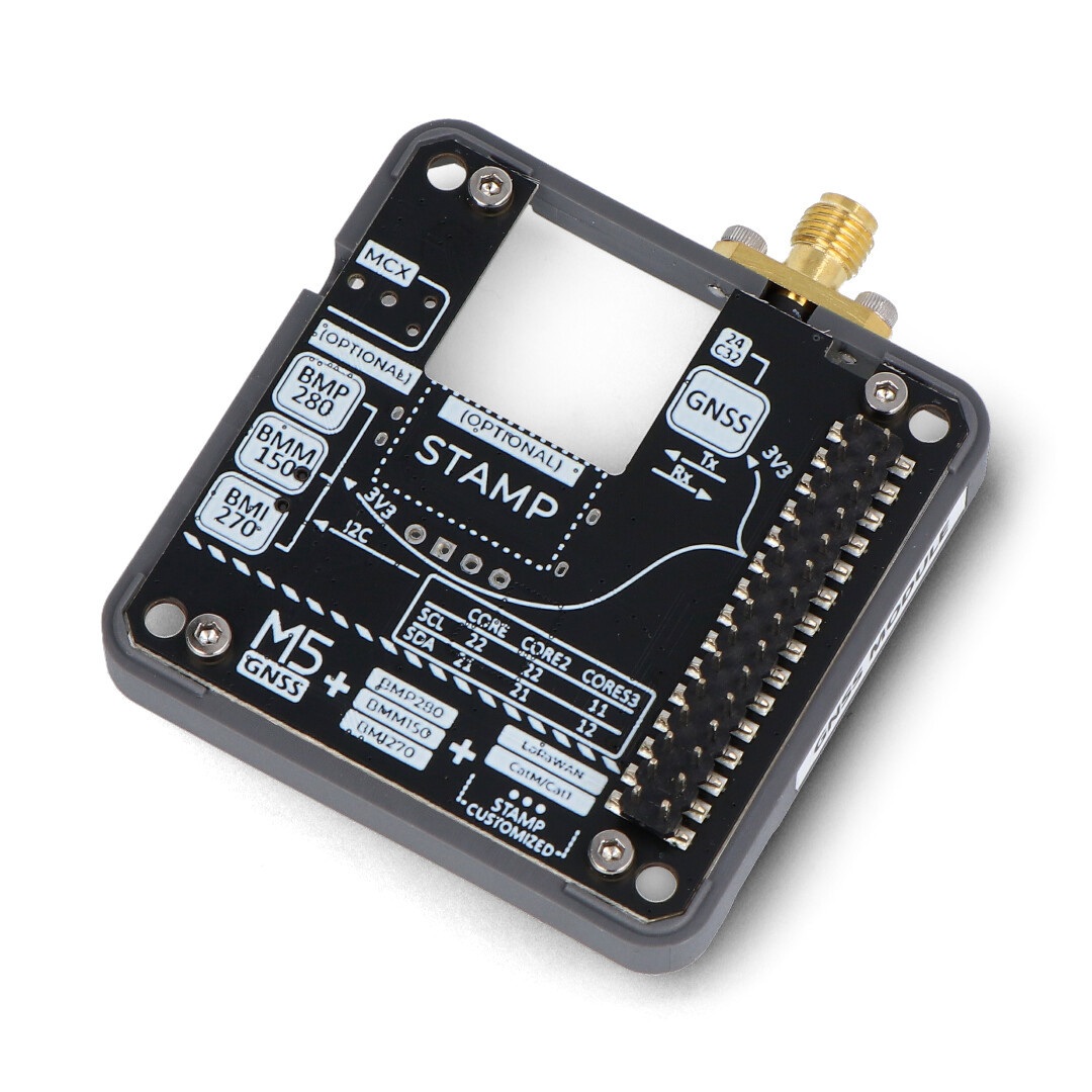 Moduł GNSS z czujnikiem ciśnienia, IMU i magnetometrem - NEO-M9N, BMP280, BMI270, BMM150 - do M5Stack Core - M5Stack M135