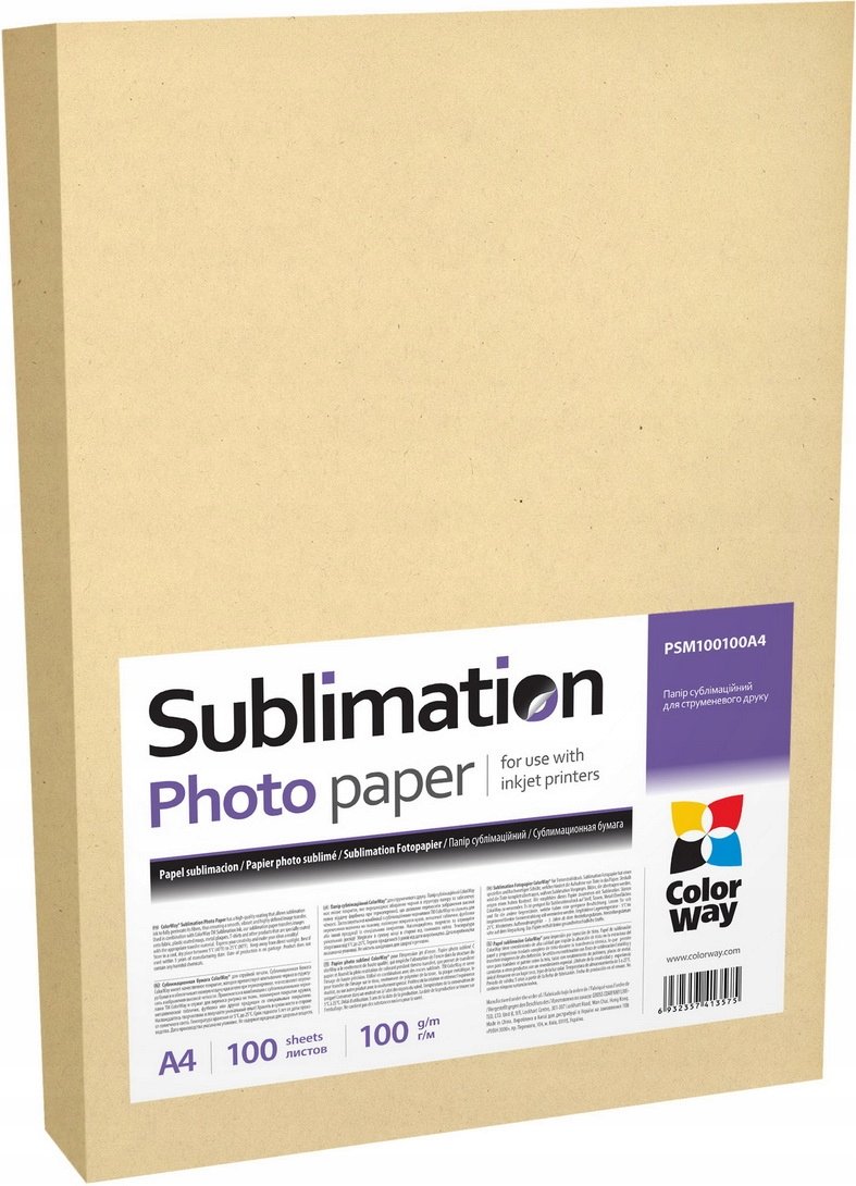 Papier Do Sublimacji Sublimacyjny ColorWay A4 100g 100 szt