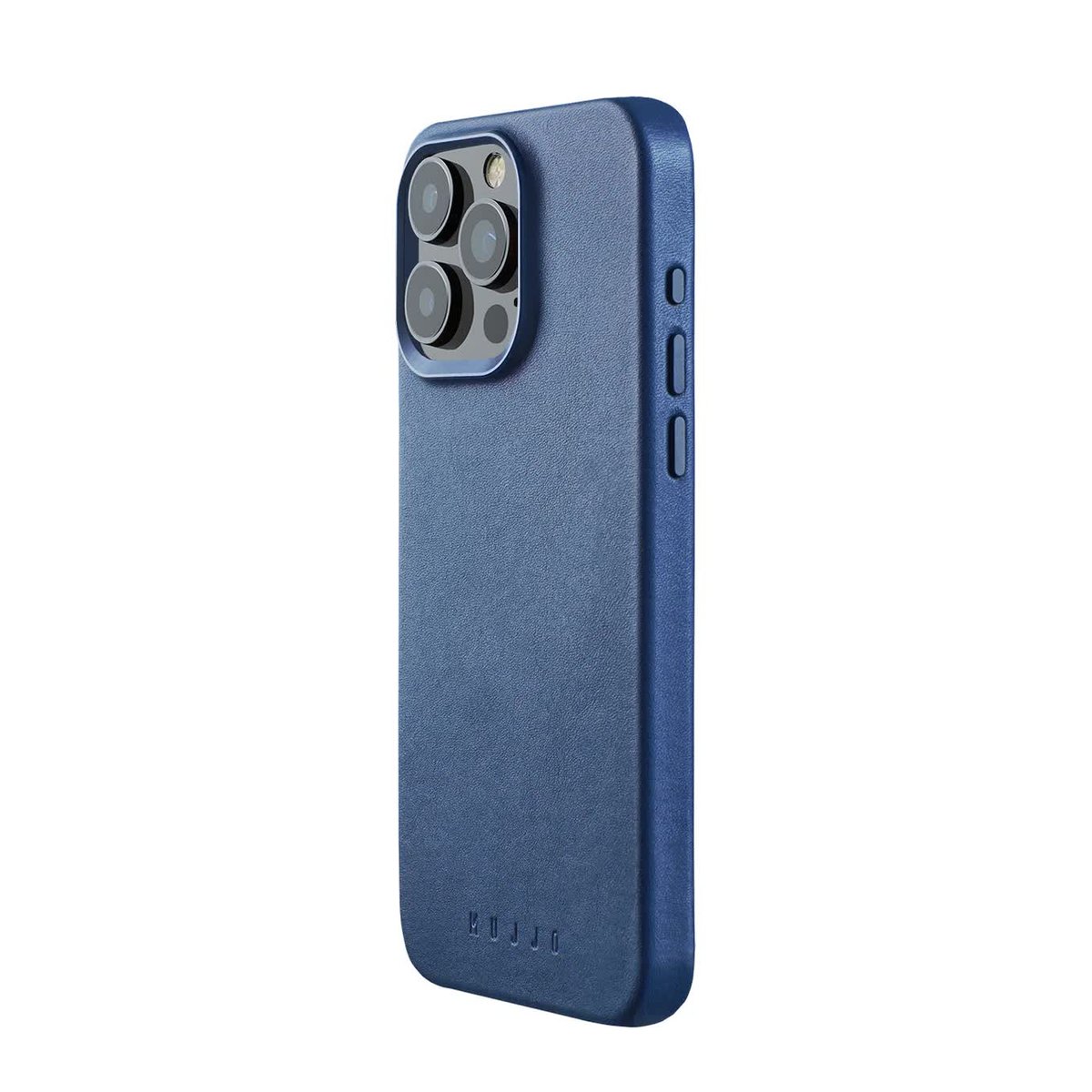 Mujjo Full Leather Case - etui skórzane do iPhone 15 Pro Max kompatybilne z MagSafe (monaco blue)