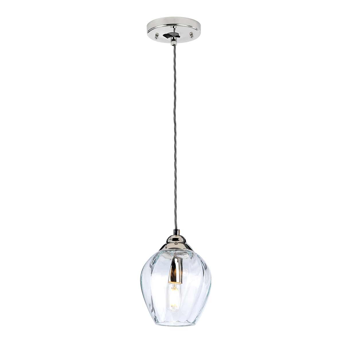 Tiber lampa wisząca nikiel TIBER-P-CLEAR Elstead Lighting