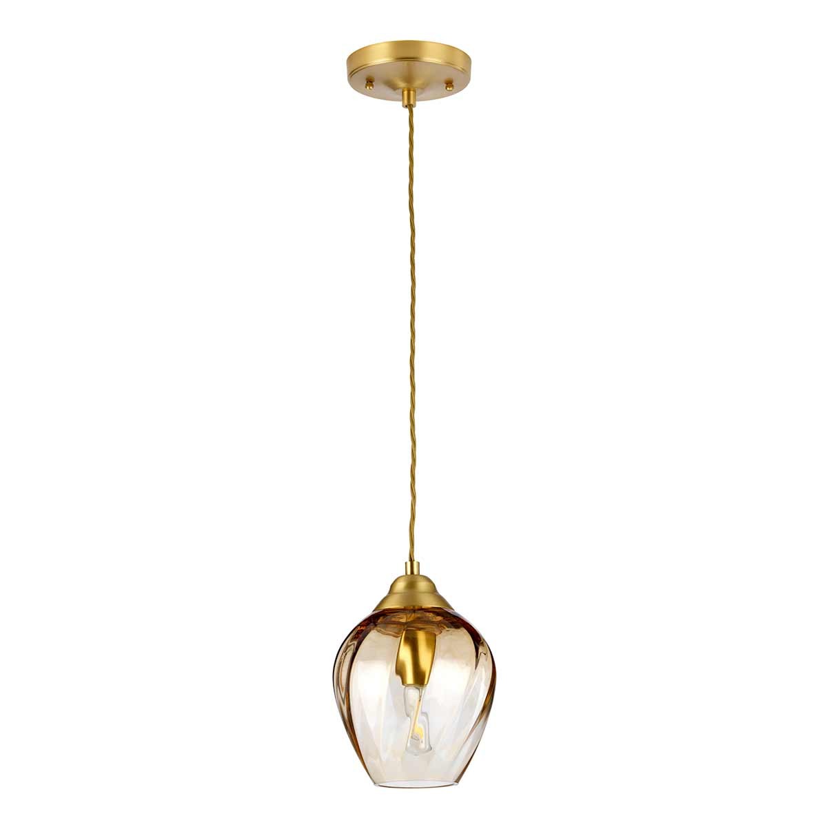 Tiber lampa wisząca mosiądz TIBER-P-AMBER Elstead Lighting